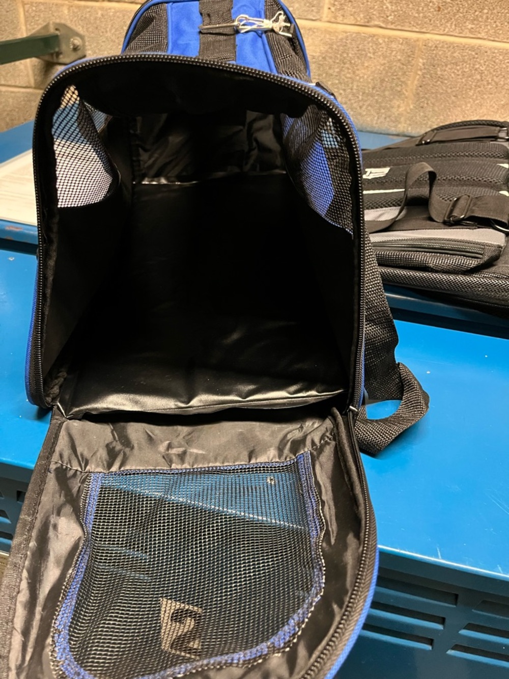Southwest Blue Pet Travel Carrier - Blue with Black Accents - Picture 4 of 6